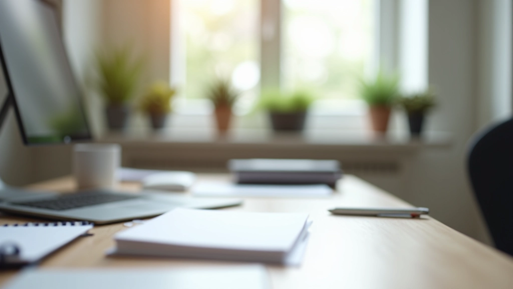 Spațiu de lucru modern cu instrumente de productivitate și planificator zilnic